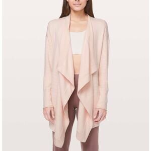 LULULEMON Find Your Calm Wrap Cardigan Sweater Chantilly Light Pink 4